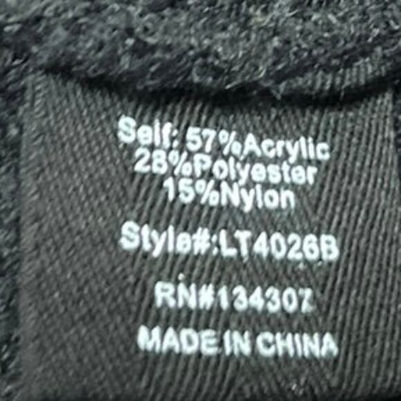 Line & Dot Khloe Black Fleece Fuzzy Boucle Button Down Cardigan Sweater Top Sz S - Picture 6 of 6